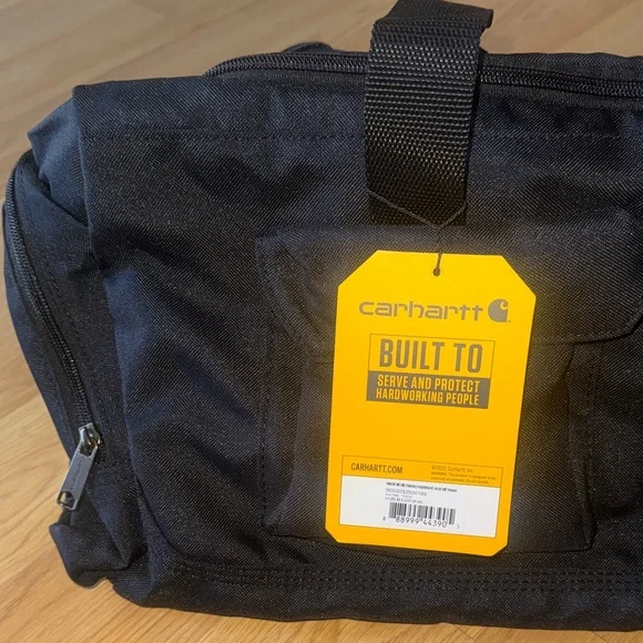 Carhartt NWT NEW 40L Black Duffel Bag with Logo Patch